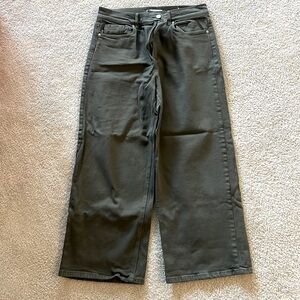 Loft Size 8/29 wide leg jeans olive green